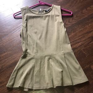TOPSHOP Army Green Tank Top Size 6 Cotton